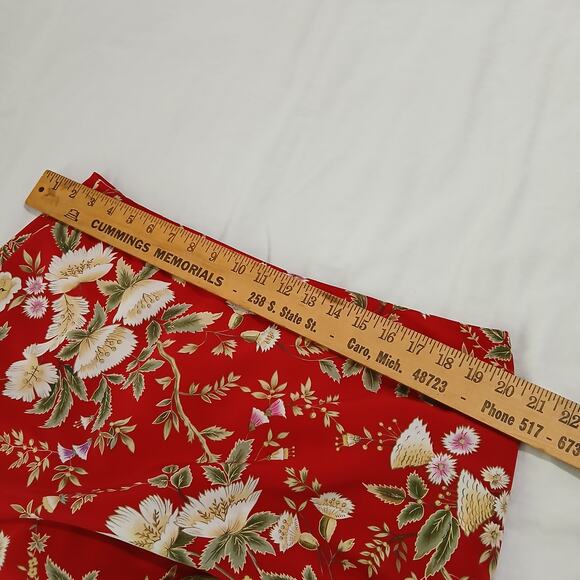 EP PRO 16 Red Floral Skort Polyester easy care no stretch see measurement photos - Picture 8 of 12